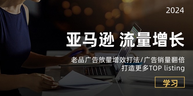 （10566期）亚马逊流量 增长-老品广告 放量增效打法/销量翻倍/打造更多TOP listing